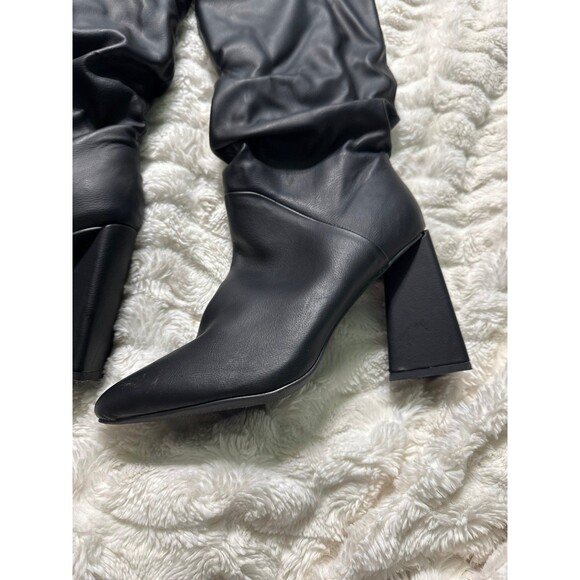 DV Dolce Vita Wandah Ruched Pull-On Mid Calf Boots Women's Size 8.5 Black - Picture 5 of 9